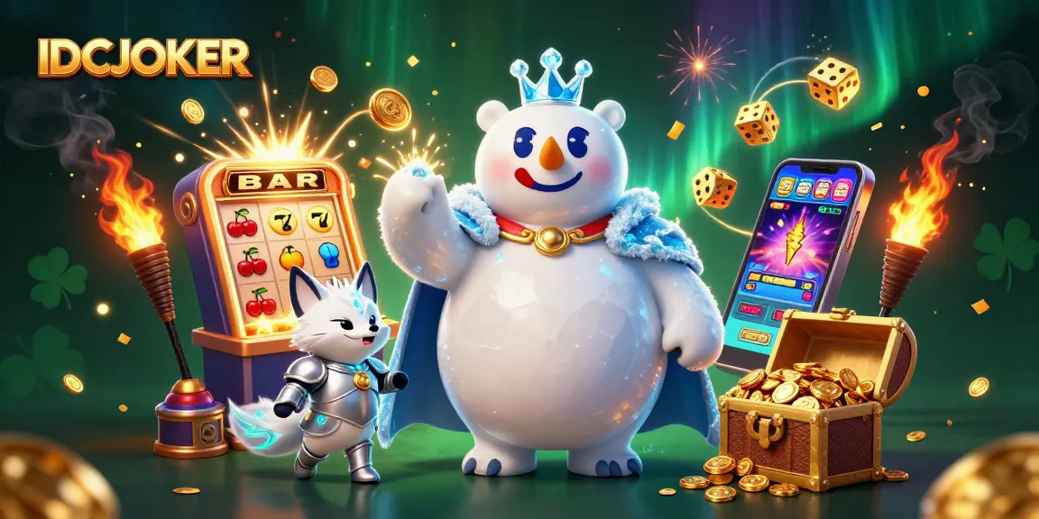 Play thrilling slots with IDCJOKER as a 3D ice polar bear introduces a jackpot-filled casino adventure.