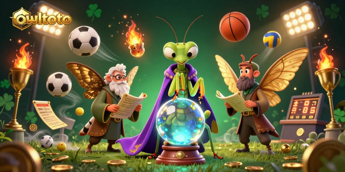 Owltoto sports betting scene with vibrant characters and dynamic game elements, engaging gamblers for online play.