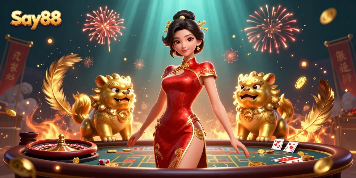 Bet on excitement with Say88 in a vibrant 3D casino atmosphere filled with thrilling gameplay.