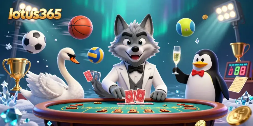 Experience thrilling bets in cricket and sports with lotus365's immersive casino scene.