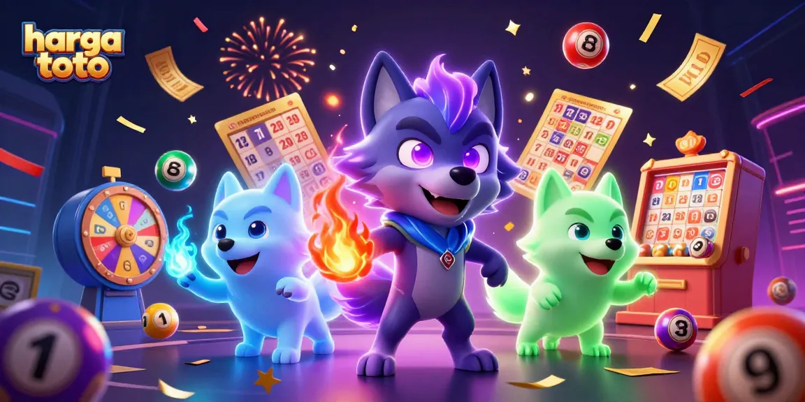 Menyaksikan harga toto dengan ilustrasi 3D tambahan dari pemimpin serigala bayangan dan bola lotere berwarna.