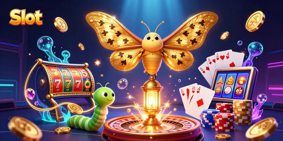 Experience dynamic Slot action with colorful motifs, cascading coins, and vibrant casino elements.