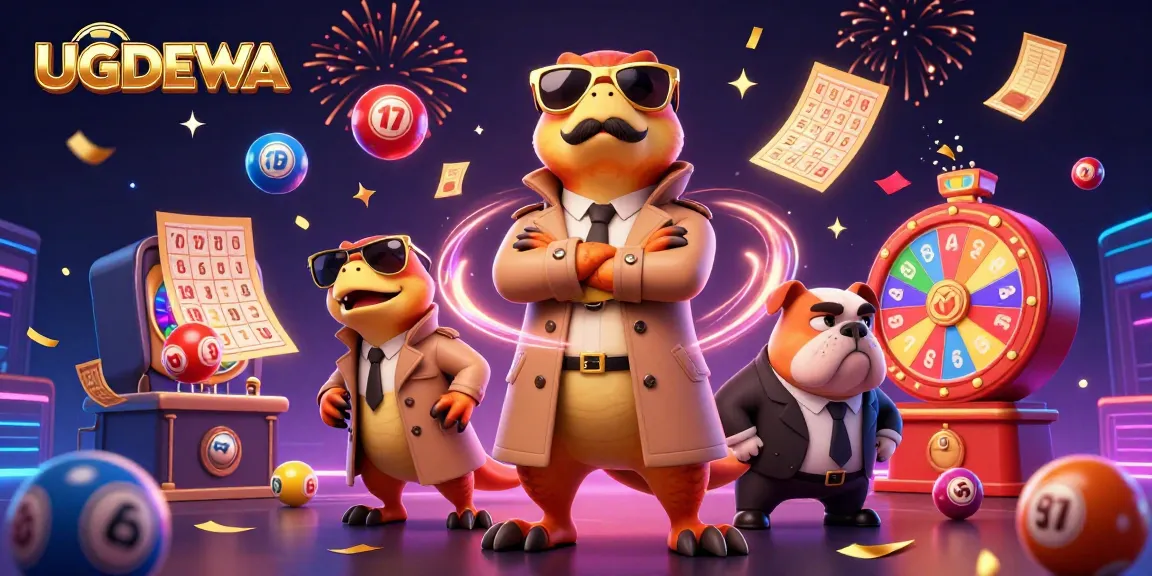 Engage with UGDEWA as the raptors navigate a bustling casino scene full of dynamic lottery elements.