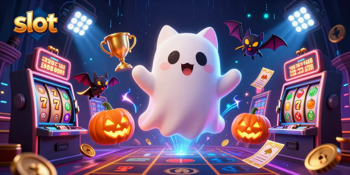 Menemukan jackpot slot dengan kucing hantu di kasino berhantu, simbol hoki membawa kesenangan.