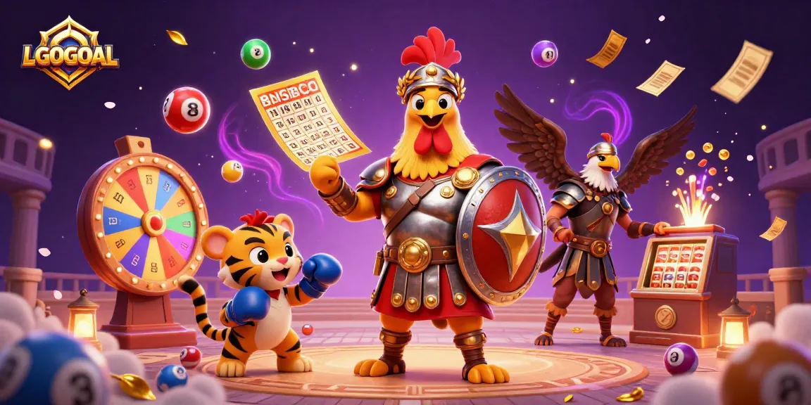 Experience thrilling wins at LGOGOAL with an interactive gaming scene featuring vibrant lottery balls, engaging elements, and spectacular visuals.