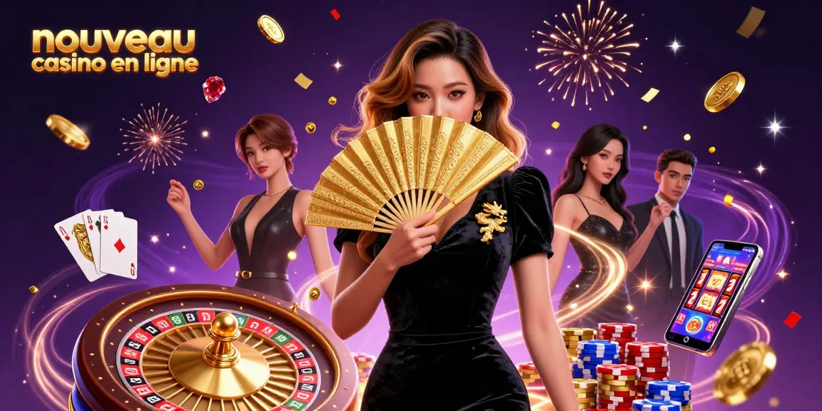 Découvrez l'excitation du nouveau casino en ligne avec un personnage magnifique au milieu de pièces volantes et de gemmes étincelantes.