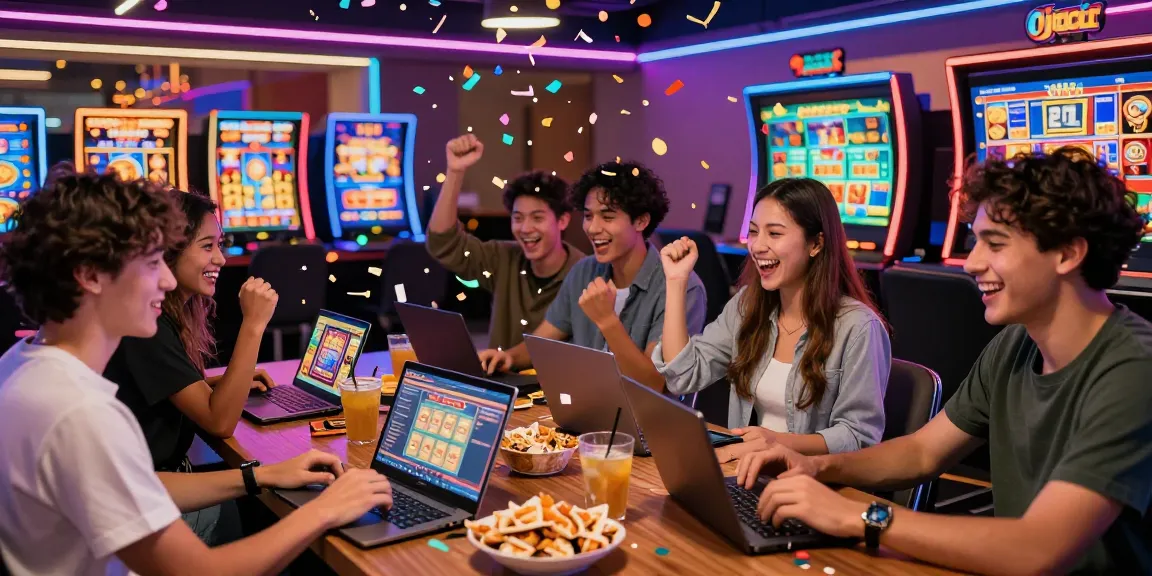 Pengalaman bermain slot gacor yang menyenangkan dengan teman-teman di lingkungan kasino online yang ceria.
