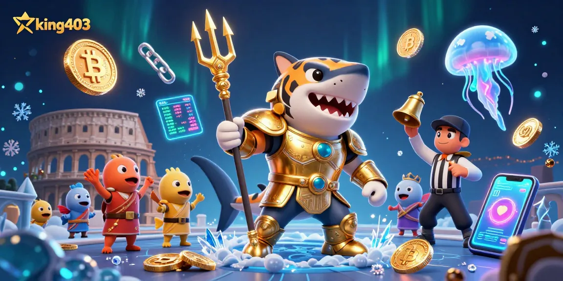 Unleash thrilling gaming moments with king403 in a dynamic 3D underwater casino scene.