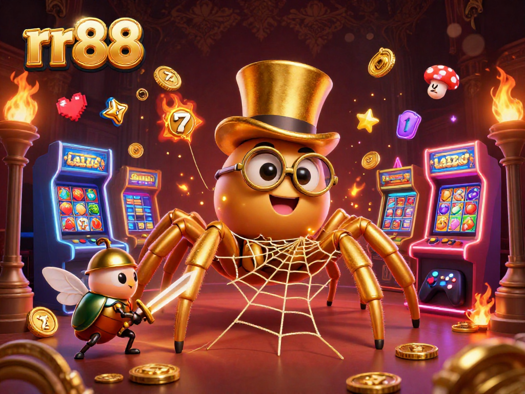 Engage with the thrilling rr88 casino scene featuring vibrant slot machines and enchanting characters.