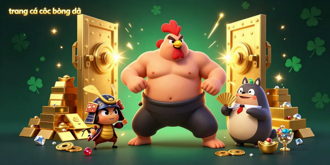 Experience thrilling action with the sumo wrestler and cricket in this vibrant trang cá cược bóng đá scene filled with treasure and excitement.