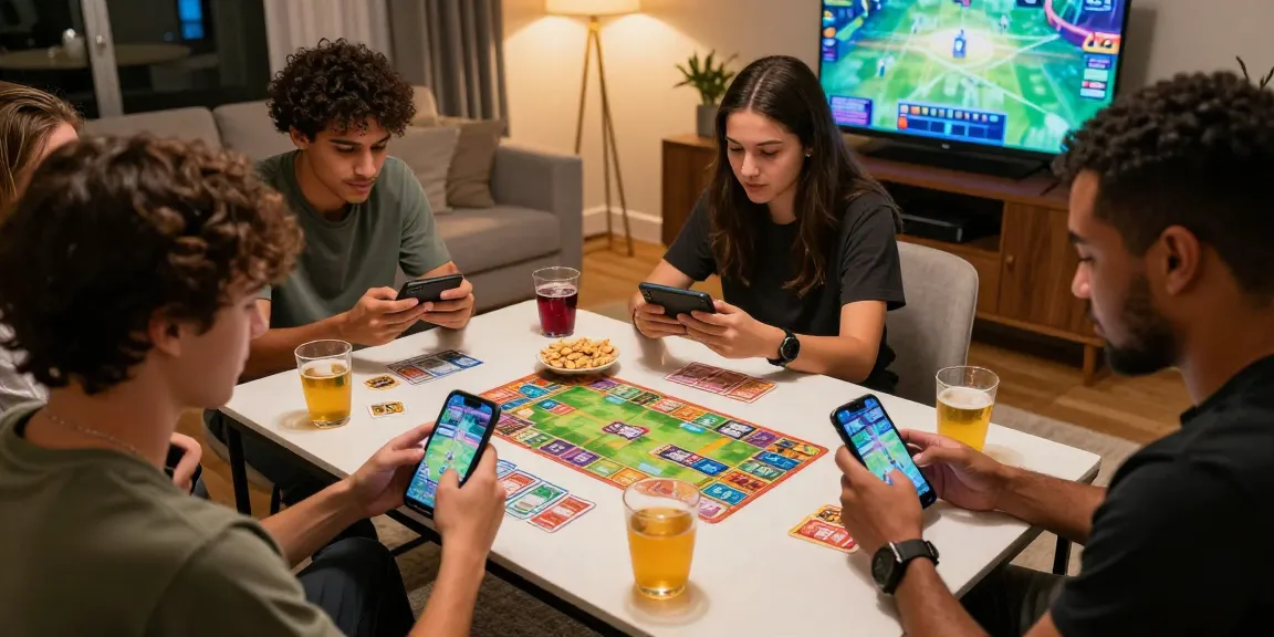 Online game enthusiasts playing Card Rummy together in a cozy living room.